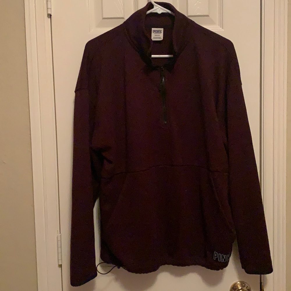 VS Pink quarter zip in dark purple